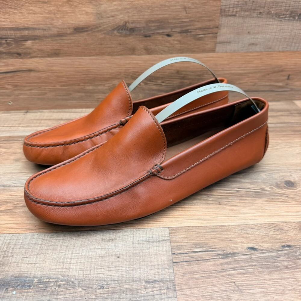 M.Gemi Men’s Size 42.5 9.5 Brown Leather Slip-On Loafer Dress Shoes